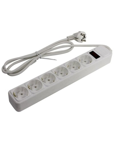 SP6W-130. Сетевой фильтр 6 розеток, 3м, белый. 5bites в Абакане