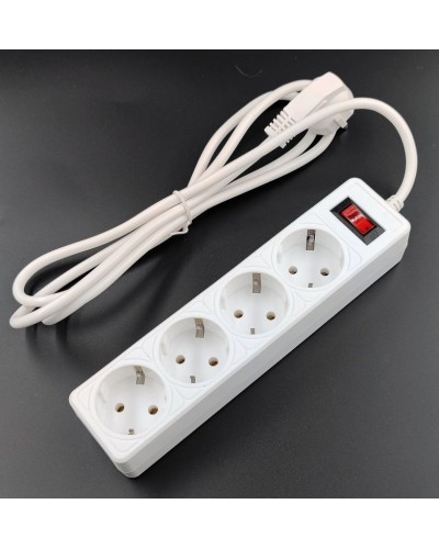 SP4W-518 GARDA. Сетевой фильтр 4 розетки,1,8м, белый. 5bites в Абакане