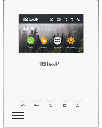 AU-04LA (AU-04L) WHITE. Монитор IP-домофона. BAS-IP в Абакане