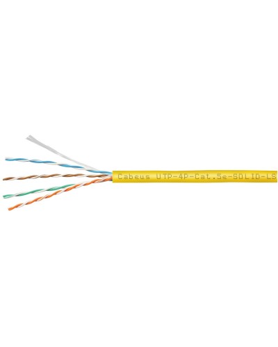 UTP-4P-Cat.5e-SOLID-LSZH-YL (9780c). Кабель «витая пара» (LAN) для структурированных систем связи. CABEUS в Абакане