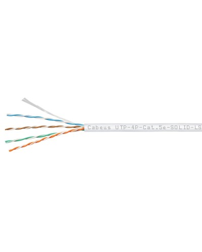 UTP-4P-Cat.5e-SOLID-LSZH-WH (9782c). Кабель «витая пара» (LAN) для структурированных систем связи. CABEUS в Абакане