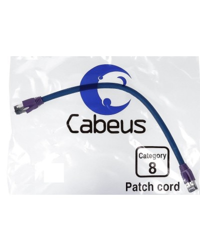 PC-SSTP-RJ45-Cat.8-5m-LSZH (9705c), серый. Патч-корд медный. CABEUS в Абакане