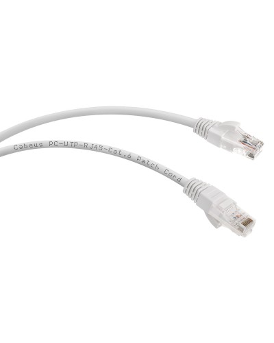PC-UTP-RJ45-Cat.6-3m (7269c), серый. Патч-корд медный. CABEUS в Абакане