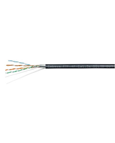 FTP-4P-Cat.5e-SOLID-OUT-LSZH-UV (7176c). Кабель «витая пара» (LAN) для структурированных систем связи. CABEUS в Абакане