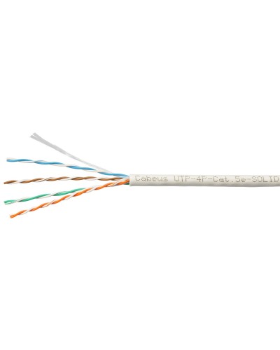 UTP-4P-Cat.5e-SOLID-LSZH-GY-LIGHT (9996c). Кабель «витая пара» (LAN) для структурированных систем связи. CABEUS в Абакане