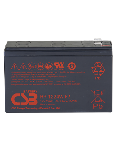 CSB HR 1224W F2 F1. Аккумулятор герметичный свинцово-кислотный. CSB в Абакане