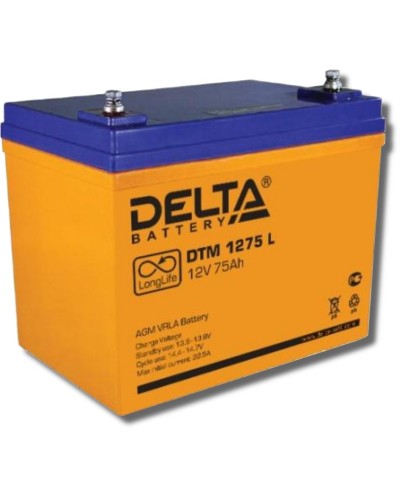 Delta DTM 1275 L. Аккумулятор герметичный свинцово-кислотный. Delta в Абакане