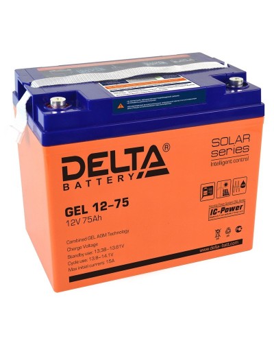 Delta GEL 12-75. Аккумулятор герметичный свинцово-кислотный. Delta в Абакане