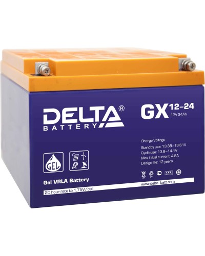 Delta GX 12-24. Аккумулятор герметичный свинцово-кислотный. Delta в Абакане