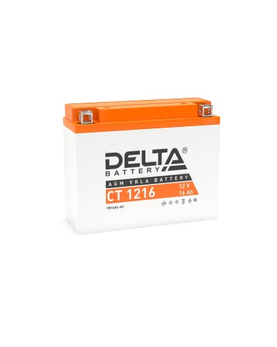 Delta CT 1216. Аккумулятор герметичный свинцово-кислотный стартерный. Delta в Абакане