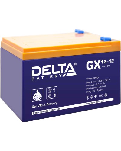 Delta GX 12-12. Аккумулятор герметичный свинцово-кислотный. Delta в Абакане