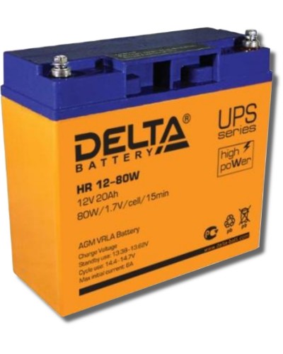 Delta HR 12-80 W. Аккумулятор герметичный свинцово-кислотный. Delta в Абакане