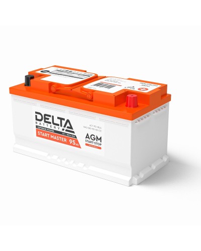 Delta START MASTER AGM 1295 (95 Ah). Аккумулятор автомобильный герметичный свинцово-кислотный. Delta в Абакане