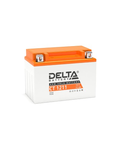Delta CT 1211. Аккумулятор герметичный свинцово-кислотный стартерный. Delta в Абакане