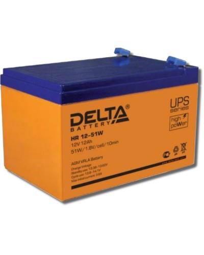 Delta HR 12-51 W. Аккумулятор герметичный свинцово-кислотный. Delta в Абакане