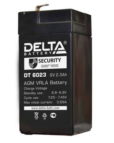 Delta DT 6023 (75мм). Аккумулятор герметичный свинцово-кислотный. Delta в Абакане