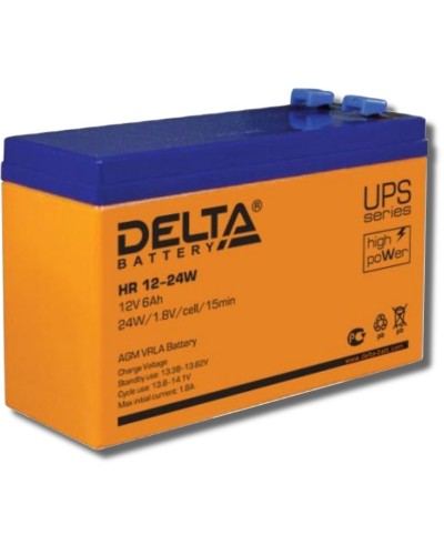 Delta HR 12-24 W. Аккумулятор герметичный свинцово-кислотный. Delta в Абакане