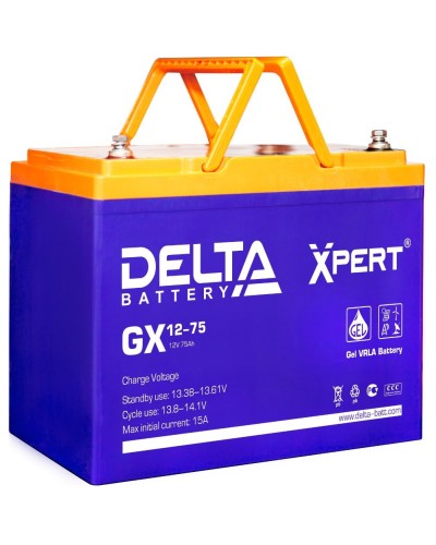 Delta GX 12-75. Аккумулятор герметичный свинцово-кислотный. Delta в Абакане