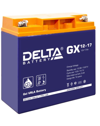Delta GX 12-17. Аккумулятор герметичный свинцово-кислотный. Delta в Абакане