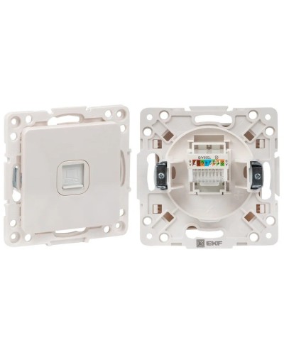 Стокгольм Механизм Розетки RJ-45 1-местной (EYK01-035-10). Механизм Розетки RJ-45 1-местной. EKF в Абакане
