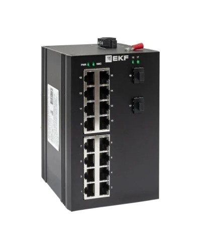 TSX-U-2GX/SFP-16GT. Промышленный неуправляемый коммутатор. EKF в Абакане