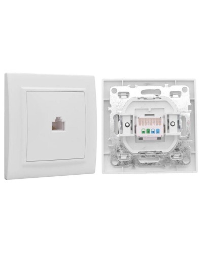 Минск Розетка RJ-45 1-местная СП (ERK01-035-10). Розетка RJ-45 1-местная СП. EKF в Абакане