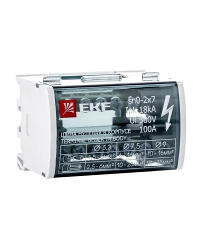 Шина нулевая в корпусе 2х7 (sn0-2х7). Шина нулевая в корпусе. EKF в Абакане