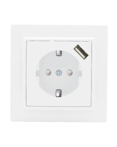 Минск Розетка 1-местная СП с/з 16А (ERR16-028-100-USB). Розетка 1-местная СП с/з 16А. EKF в Абакане