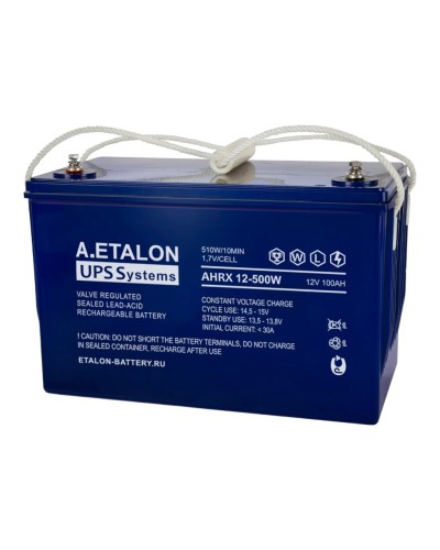 A.ETALON AHRX 12-500W (100). Аккумулятор герметичный свинцово-кислотный. ETALON в Абакане