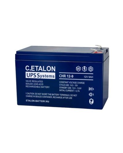 C.ETALON CHR 12-9. Аккумулятор герметичный свинцово-кислотный. ETALON в Абакане