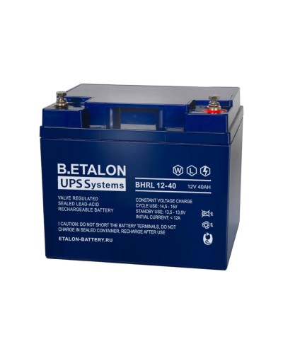 B.ETALON BHRL 12-40. Аккумулятор герметичный свинцово-кислотный. ETALON в Абакане