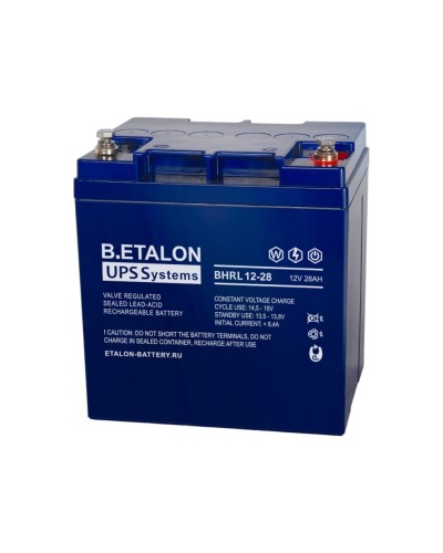 B.ETALON BHRL 12-28. Аккумулятор герметичный свинцово-кислотный. ETALON в Абакане