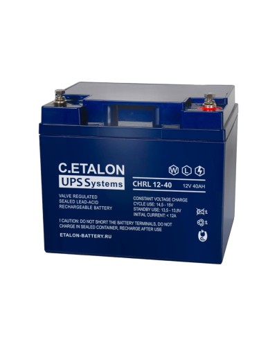 C.ETALON CHRL 12-40. Аккумулятор герметичный свинцово-кислотный. ETALON в Абакане