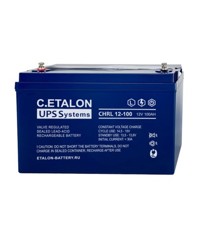C.ETALON CHRL 12-100. Аккумулятор герметичный свинцово-кислотный. ETALON в Абакане