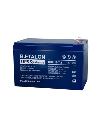 B.ETALON BHR 12-7,2. Аккумулятор герметичный свинцово-кислотный. ETALON в Абакане