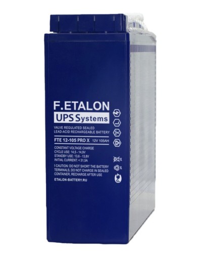 F.ETALON FTE 12-105 PRO X. Аккумулятор герметичный свинцово-кислотный. ETALON в Абакане