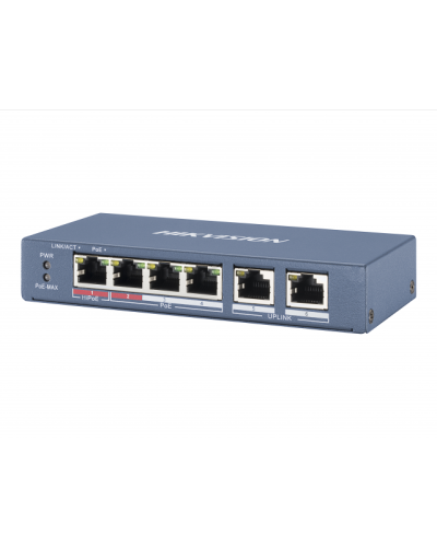 DS-3E0106P-E/M. Коммутатор с питанием POE. Hikvision в Абакане