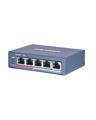 DS-3E0105P-E(B). Коммутатор с питанием POE. Hikvision в Абакане