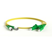 FC-D2-9-FC/AR-LC/AR-H-5M-LSZH-YL. Патч-корд волоконно-оптический одномодовый. Hyperline