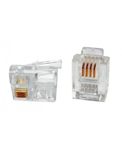 PLUG-6P4C-P-C2-100 (100 шт). Разъем RJ-12. Hyperline в Абакане