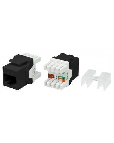 KJ8-8P8C-C6A-180-BK. Вставка Keystone Jack RJ-45. Hyperline в Абакане
