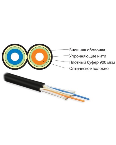 FO-D3-IN-50-2-LSZH-BK. Кабель волоконно-оптический многомодовый. Hyperline в Абакане
