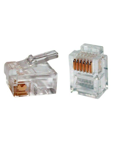 PLUG-6P6C-P-C2-100 (100 шт). Разъем RJ-12. Hyperline в Абакане