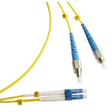 FC-D2-9-FC/UR-LC/UR-H-3M-LSZH-YL. Патч-корд волоконно-оптический FC/UPC-LC/UPC. Hyperline