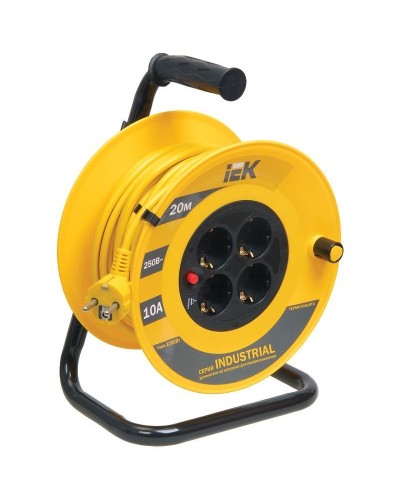 УК20 4 места, 20м (WKP15-16-04-20). Удлинитель на катушке Industrial. IEK в Абакане