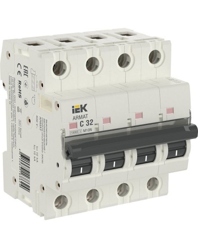 M10N 4P C 32А 10кА ARMAT (AR-M10N-4-C032). Автоматический выключатель. IEK в Абакане