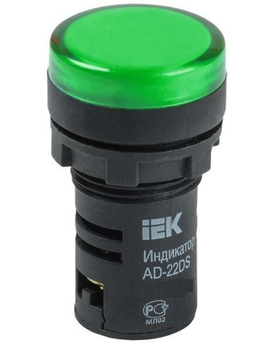 Лампа AD22DS (LED) матрица D22мм зеленый 230В (BLS10-ADDS-230-K06). Светосигнальный индикатор. IEK в Абакане