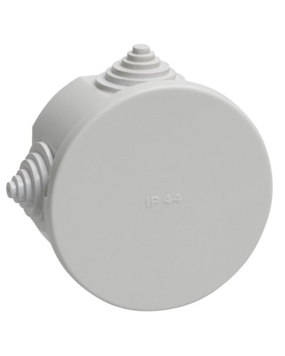 Коробка распаячная КМ41237 D75х40 открытой проводки IP44 4 гермоввода серая (UKO11-075-040-000-K41-44). Коробка распаячная безгалогенная (HF). IEK в Абакане
