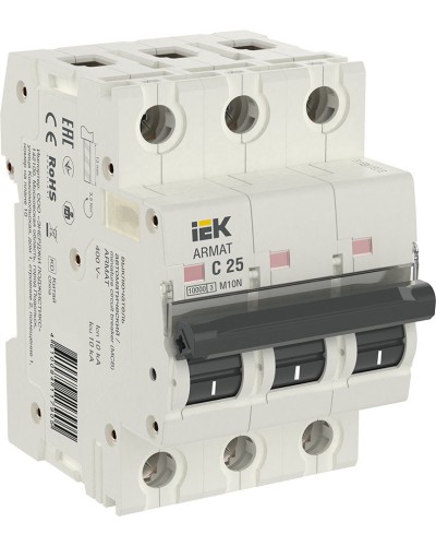 M10N 3P C 25А 10кА ARMAT (AR-M10N-3-C025). Автоматический выключатель. IEK в Абакане