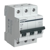 GENERICA ВА47-29М 3P C 16А 4,5кА (MVA21-3-016-C-G). Автоматический выключатель. IEK